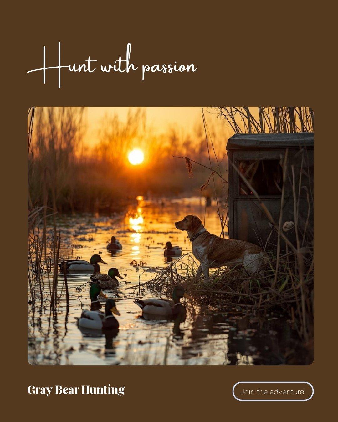 Turkey hunter in full camouflage with box call and shotgun positioned in forest during guided spring turkey hunt