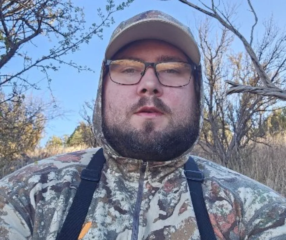 Gray Holbrook out in the field